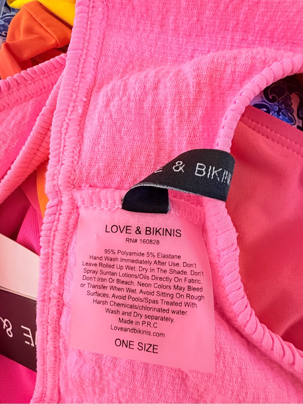 NWT Love & Diamonds pink bikini top - Picture 2 of 7